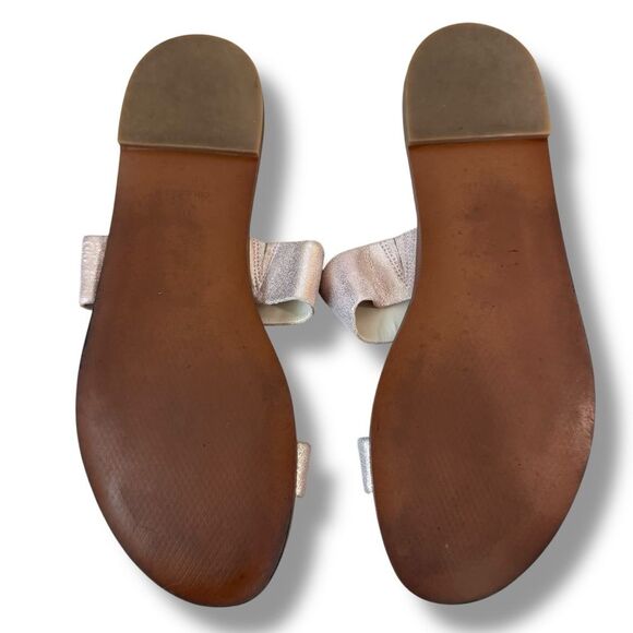 Cole Haan Womens Pink Rose Gold Double Strap Leather Slide Sandals Size 11 - Picture 6 of 10